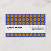 Texturband - Orangefarbene Blume Visitenkarte (Rückseite)