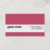 Texturband - rot verkleidete Textur Visitenkarte (Rückseite)