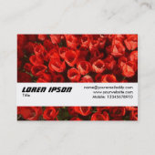 Texturband - Tulips Visitenkarte (Rückseite)