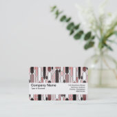 Texturband V2 - Abstrakt 100624 - (Sangria) Visitenkarte (Stehend Vorderseite)