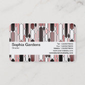 Texturband V2 - Abstrakt 100624 - (Sangria) Visitenkarte (Rückseite)