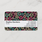 Texturband V2 - Abstrakte Blume 031023 Visitenkarte (Rückseite)