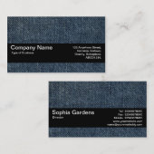 Texturband V2 - Alte blaue Jeans Visitenkarte (Vorne/Hinten)