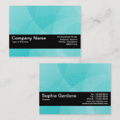 Texturband V2 - Cyan Curves Visitenkarte (Vorne/Hinten)