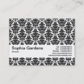Texturband V2 - Damask Muster Visitenkarte (Rückseite)