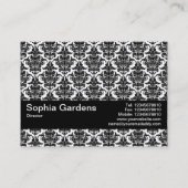 Texturband V2 - Damask Muster Visitenkarte (Rückseite)