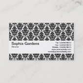 Texturband V2 - Damask Muster Visitenkarte (Rückseite)