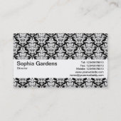 Texturband V2 - Damask Muster Visitenkarte (Rückseite)