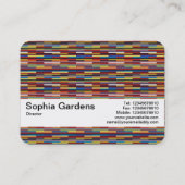 Texturband V2 - Farbige Streifen Visitenkarte (Rückseite)