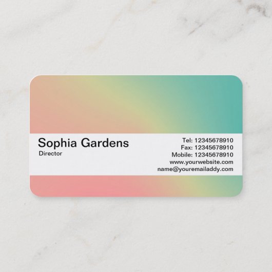 Texturband V2 - Gradient Y,M,B,R, Dunkles Geschäft Visitenkarte (Rückseite)