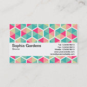 Texturband V2 - Hexagon Muster 02 Visitenkarte (Rückseite)