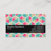 Texturband V2 - Hexagon Muster 02 Visitenkarte (Rückseite)