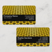 Texturband V2 - Honeycomb Perspective Amber Visitenkarte (Vorne/Hinten)
