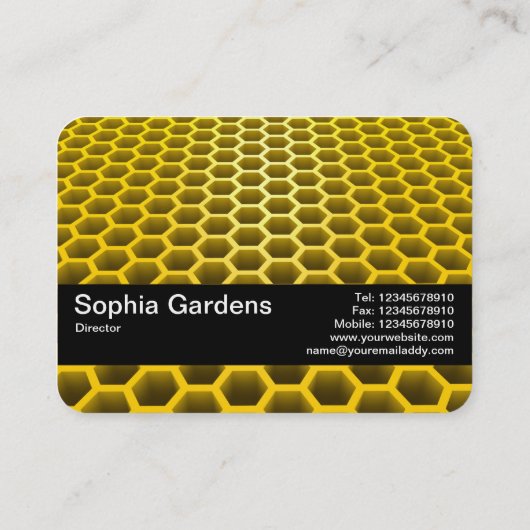 Texturband V2 - Honeycomb Perspective Amber Visitenkarte (Rückseite)