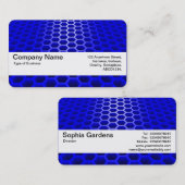 Texturband V2 - Honeycomb Perspective Blue Visitenkarte (Vorne/Hinten)