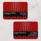 Texturband V2 - Honeycomb Perspective Red Visitenkarte (Vorne/Hinten)
