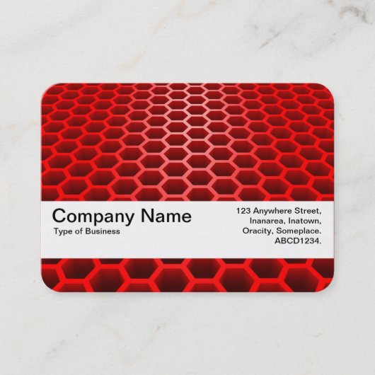 Texturband V2 - Honeycomb Perspective Red Visitenkarte (Vorderseite)
