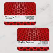 Texturband V2 - Honeycomb Perspective Red Visitenkarte (Vorne/Hinten)