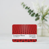 Texturband V2 - Honeycomb Perspective Red Visitenkarte (Stehend Vorderseite)