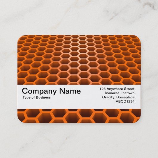 Texturband V2 - Honeycomb Perspektive Orange Visitenkarte (Vorderseite)