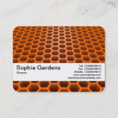 Texturband V2 - Honeycomb Perspektive Orange Visitenkarte (Rückseite)