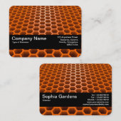 Texturband V2 - Honeycomb Perspektive Orange Visitenkarte (Vorne/Hinten)