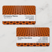Texturband V2 - Honeycomb Perspektive Orange Visitenkarte (Vorne/Hinten)
