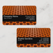 Texturband V2 - Honeycomb Perspektive Orange Visitenkarte (Vorne/Hinten)