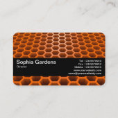 Texturband V2 - Honeycomb Perspektive Orange Visitenkarte (Rückseite)