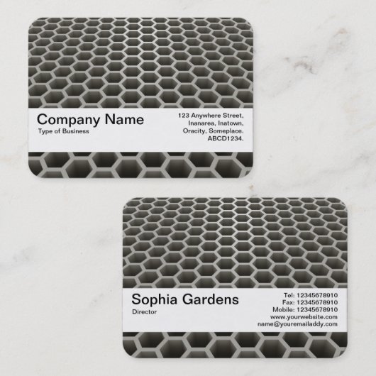 Texturband V2 - Honeycomb Warme Visitenkarte (Vorne/Hinten)