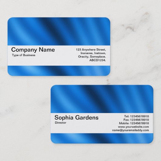 Texturband V2 - Indigo Gradient Visitenkarte (Vorne/Hinten)