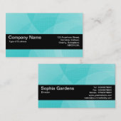 Texturband V2 - Kurven Cyan Visitenkarte (Vorne/Hinten)