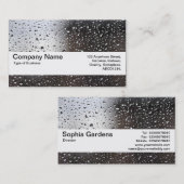 Texturband V2 - Regen auf einem Fenster Visitenkarte (Vorne/Hinten)