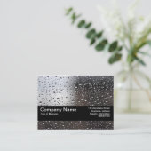 Texturband V2 - Regen auf einem Fenster Visitenkarte (Stehend Vorderseite)