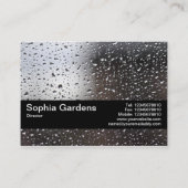 Texturband V2 - Regen auf einem Fenster Visitenkarte (Rückseite)