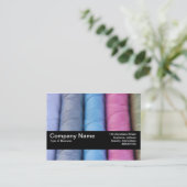 Texturband V2 - Rollen aus Baumwolle Visitenkarte (Stehend Vorderseite)