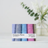 Texturband V2 - Rollen aus Baumwolle Visitenkarte (Stehend Vorderseite)