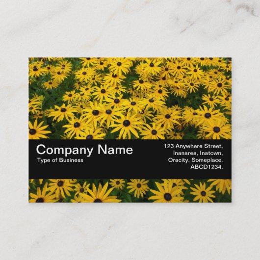 Texturband V2 - Schwarz-mit Augen Susans (Rudbecki Visitenkarte (Vorderseite)