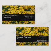 Texturband V2 - Schwarz-mit Augen Susans (Rudbecki Visitenkarte (Vorne/Hinten)