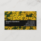 Texturband V2 - Schwarz-mit Augen Susans (Rudbecki Visitenkarte (Rückseite)