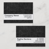 Texturband V2 - Schwarzer Denim Visitenkarte (Vorne/Hinten)