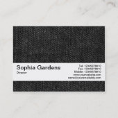 Texturband V2 - Schwarzer Denim Visitenkarte (Rückseite)