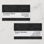 Texturband V2 - Schwarzer Denim Visitenkarte (Vorne/Hinten)