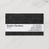 Texturband V2 - Schwarzer Denim Visitenkarte (Rückseite)