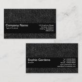 Texturband V2 - Schwarzer Denim Visitenkarte (Vorne/Hinten)