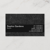 Texturband V2 - Schwarzer Denim Visitenkarte (Rückseite)