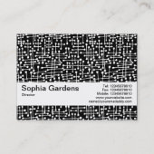 Texturband V2 - Verbundene Bereiche II Visitenkarte (Rückseite)