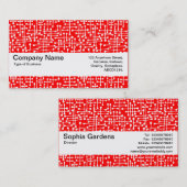 Texturband V2 - Verbundene Bereiche II Visitenkarte (Vorne/Hinten)