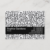 Texturband V2 - Verbundene Punkte Visitenkarte (Rückseite)