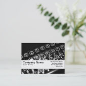 Texturband V2 - Vintage Schreibmaschine Visitenkarte (Stehend Vorderseite)